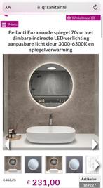 Badkamerspiegel 70 cm met verlichting en spiegelverwarming, Huis en Inrichting, Woonaccessoires | Spiegels, Minder dan 100 cm