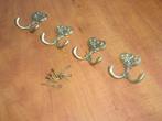 Kapstok haakjes , dubbel uitgevoerd , 4 stuks, Huis en Inrichting, Woonaccessoires | Kapstokken, Gebruikt, Wandhaken, Ophalen of Verzenden