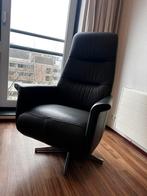 PROMINENT relax fauteuil met gasveer stervoet ZGAN!, Huis en Inrichting, Fauteuils, Modern, Leer, Zo goed als nieuw, 50 tot 75 cm
