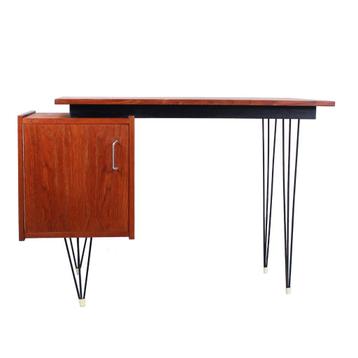 jaren 50 Pastoe Tijsseling sprietbureau hairpin desk vintage