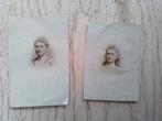 2 x oude foto's dames portret, Antiek en Kunst, Kunst | Tekeningen en Foto's, Ophalen of Verzenden