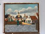 Schilderij oud Noordwijk aan zee  Willem Plug, Antiek en Kunst, Ophalen