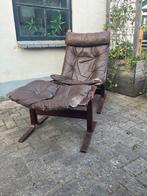 Siesta stoel hocker Noorwegen ingmar Relling jaren 70 space, Huis en Inrichting, Fauteuils, Gebruikt, Minder dan 75 cm, Hout, Ophalen of Verzenden