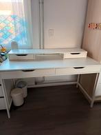 IKEA alex bureau wit 132x58 + bureau verhoger, Huis en Inrichting, Ophalen, Bureau