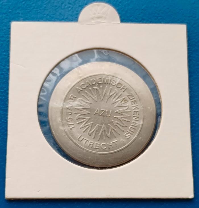 1 Dommetje Utrecht 1992 175 jaar Academisch Ziekenhuis, Postzegels en Munten, Penningen en Medailles, Overige materialen, Nederland