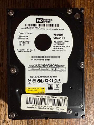 320GB Western Digital WD3200KS-00PFB0 3.5'' SATA HDD beschikbaar voor biedingen