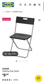 10 Witte IKEA Klapstoelen - Stapelbaar, Huis en Inrichting, Stoelen, Kunststof, Gebruikt, Wit, Ophalen of Verzenden