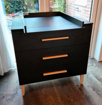 Bopita Lena Commode - Zwart met Houten naturel accent beschikbaar voor biedingen