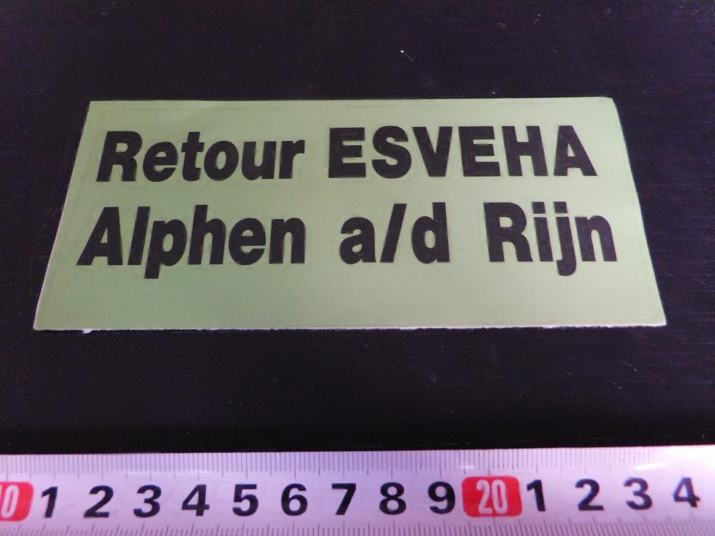 sticker Alphen a/d Rijn Retour ESVEHA, Ophalen, Zo goed als nieuw