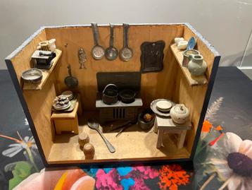 Antiek Keukentje - Poppenhuis Miniatuur beschikbaar voor biedingen