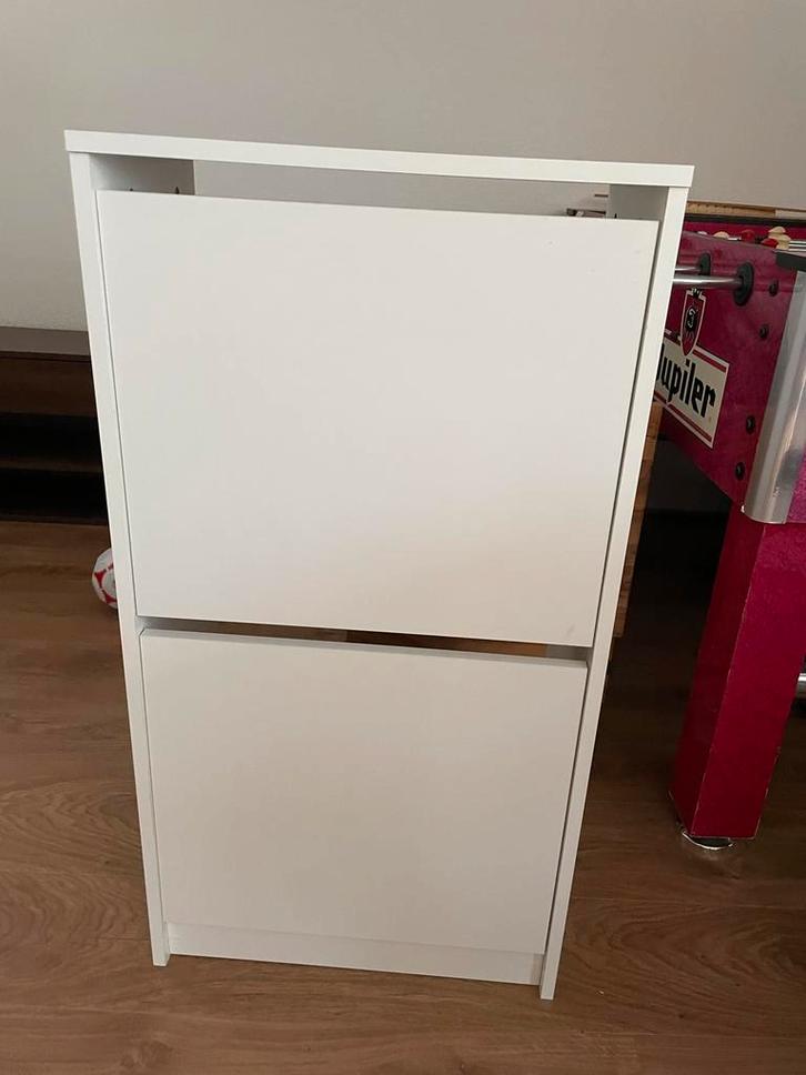 Witte IKEA Bissa schoenenkast - Gebruikt, Huis en Inrichting, Kasten | Schoenenkasten, Gebruikt, Ophalen