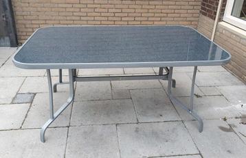Tuintafel glas antraciet - Bois Le Duc beschikbaar voor biedingen
