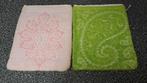 Vintage washandjes - set van 2, Gebruikt, Overige kleuren, Handdoek, Onbekend