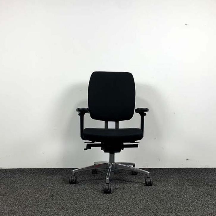 Bureaustoel Zwart Chroom Voetkruis 24178, Huis en Inrichting, Bureaustoelen, Gebruikt, Zwart, Ophalen