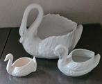 Vintage Zwaan Bloempot  3 x witte zwanen, Ophalen, Huis en Inrichting