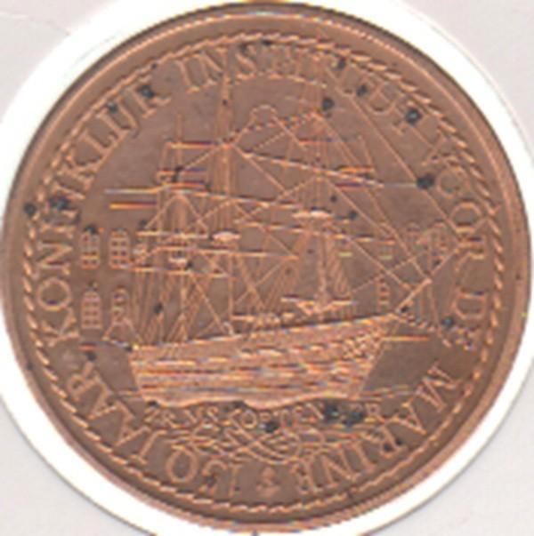 Penning 150 Jaar Koninklijk Instituut voor de Marine 1979, Postzegels en Munten, Penningen en Medailles, Overige materialen, Nederland