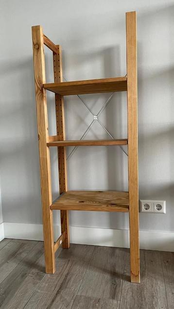 Ikea Rek, Ivar, massief grenen bestaande uit 3 delen, boeken - afbeelding 8