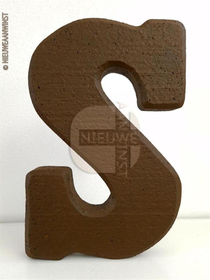 Authentieke Jamin melk chocoladeletter ‘S’ Sinterklaas 30cm, Diversen, Sinterklaas, Zo goed als nieuw, Verzenden