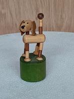 Heel oud push-up marionet  hondje  (speelgoed), Ophalen of Verzenden, Gebruikt