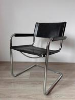 4 Fasem S34 Mart stam stoelen, Ophalen, Gebruikt, Zwart, Leer
