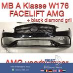 W176 FACELIFT AMG VOORBUMPER + GRIL Mercedes A Klasse ZWART, Gebruikt, Ophalen of Verzenden, Bumper, Mercedes-Benz