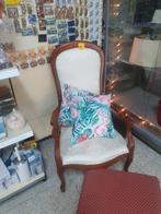 Barokstoel met witte zitting, Huis en Inrichting, Stoelen, Ophalen, Hout, Gebruikt, Barok