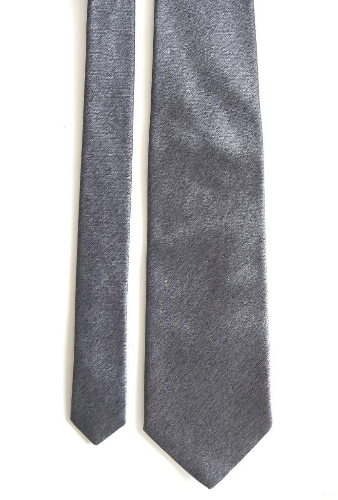 Nieuwe Boss, Hugo Boss 100% zijde stropdas, das, grijs, Effen, Verzenden, Nieuw, Hugo Boss