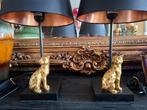 Leopard Tafellamp Set van 2 luipaard, Huis en Inrichting, Lampen | Tafellampen, Ophalen of Verzenden, Zo goed als nieuw, Minder dan 50 cm