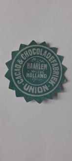Sluitzegel Cacao & Chocolade  Fabriek UNION Haarlem, Verzenden