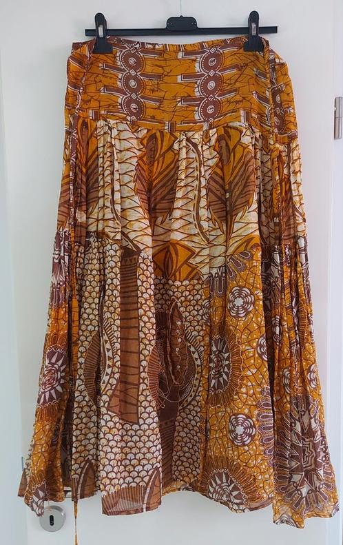 Indiase bruine lange zomer rok wikkelrok - cotton, one size, Kleding | Dames, Rokken, Zo goed als nieuw, Maat 38/40 (M), Bruin