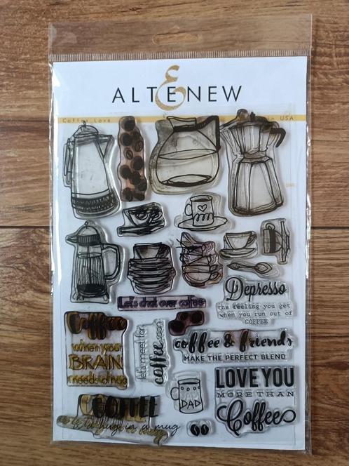 Altenew Clear Stamps - Coffee Love, Hobby en Vrije tijd, Stempelen, Zo goed als nieuw, Clearstamp, Ophalen of Verzenden