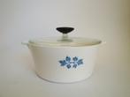 vintage pyroflam blue band rond glaskeramiek oven pan bak., Glas, Overige typen, Gebruikt, Ophalen of Verzenden