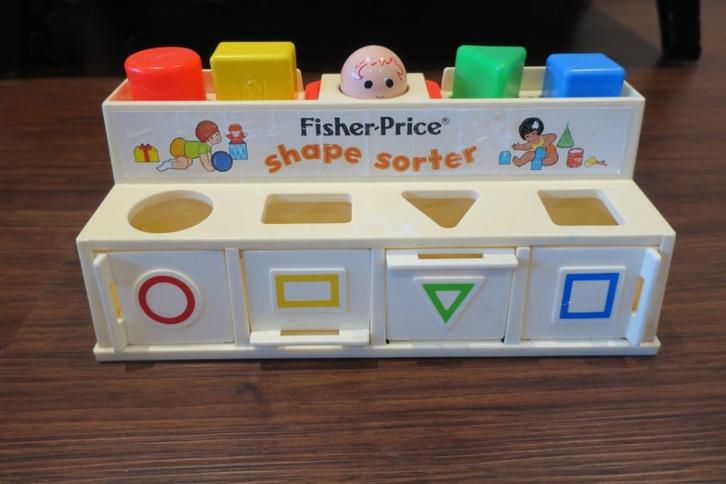 Fisher Price vintage vormenstoof - shape sorter 412, Kinderen en Baby's, Speelgoed | Fisher-Price, Gebruikt, Speelset, Ophalen of Verzenden