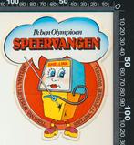 Sticker: Shell - Ik ben olympioen speervangen (2), Ophalen of Verzenden, Zo goed als nieuw, Auto of Motor