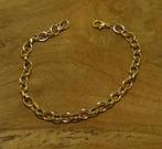 aluminium goudkleurige jasseron armband   22 cm, Marktplaats@koningsieraden.nl, Overige materialen, Verzenden, Nieuw