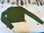 Seven Sisters army groene cropped top travelstof maat M, Maat 38/40 (M), Nieuw, Lange mouw, Groen