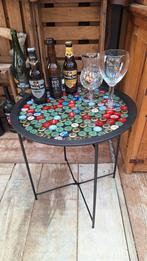 Epoxy bierdopjes bijzettafel Heineken,Hertog jan, 45 tot 60 cm, Minder dan 55 cm, Metaal of Aluminium, Rond