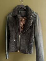 Leer jack met bont, Maat 42/44 (L), Nieuw, Ginger, Ophalen of Verzenden