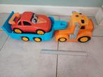 Dickie toys vrachtwagen met aanhanger en auto, Kinderen en Baby's, Speelgoed | Speelgoedvoertuigen, Ophalen, Gebruikt