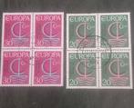 Blok van 4 postzegels BRD Europa Cept met dagstempel, Ophalen of Verzenden, BRD