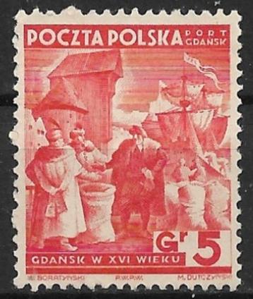Danzig-Pools postkantoor 1938 mi.34 HAVENTAFEREEL ongebruikt beschikbaar voor biedingen