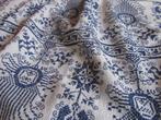 Geborduurd tafelkleed blauw/wit hand geborduurd 200/128, Verzenden