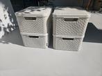 4x curver Style Opbergmand M - met Deksel - 18 liter, Doe-het-zelf en Verbouw, Kratten en Dozen, Ophalen, Gebruikt, Overige typen