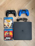 PS4 Slim 1TB + 2 Controllers + Games, Spelcomputers en Games, Spelcomputers | Sony PlayStation 4, Met games, Met 2 controllers