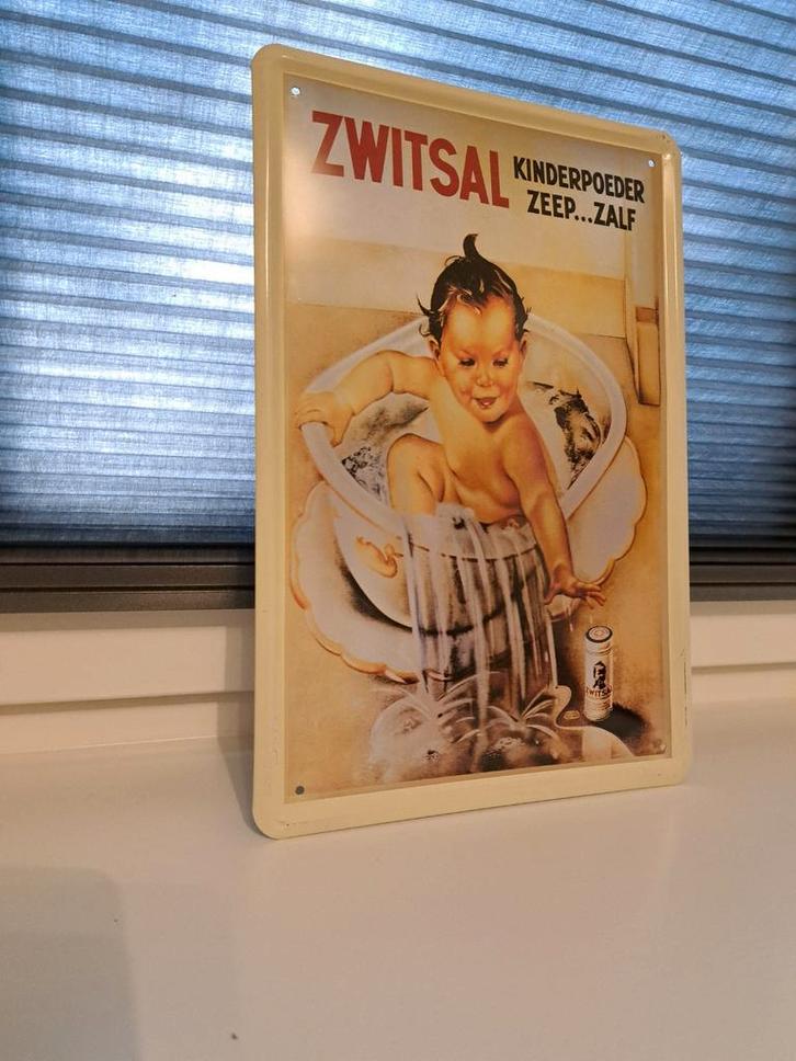 Zwitsal Reclamebord Metaal - Vintage Look, Antiek en Kunst, Antiek | Wandborden en Tegels, Ophalen of Verzenden