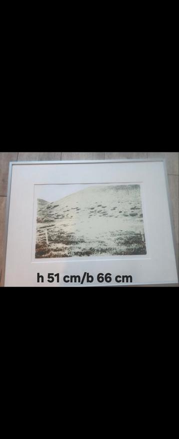 Ingelijste foto van heuvellandschap beschikbaar voor biedingen