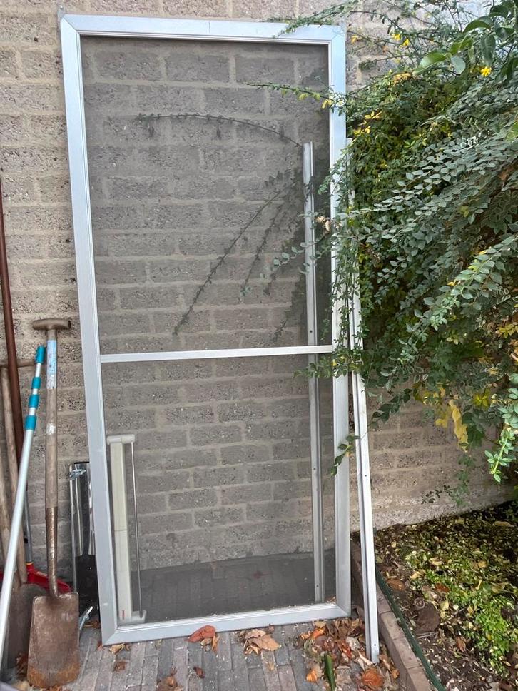 Aluminium Schuifhor - Compleet & Heel, Doe-het-zelf en Verbouw, Deuren en Horren, Gebruikt, Hordeur, 200 tot 215 cm, 80 tot 100 cm