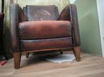 Gaafe leren fauteuil, Ophalen, Gebruikt, 75 tot 100 cm, 50 tot 75 cm