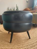 Vintage poef / naaipoef/ opberg kruk, Ophalen of Verzenden, Gebruikt, Rond, Minder dan 50 cm