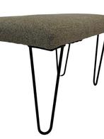 Vintage Voetenbank Ottoman Voetsteun Hairpin legs, Minder dan 50 cm, Gebruikt, 125 cm of meer, Vintage
